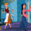 Cinderella and Mulan rip off their clothes and catfight!